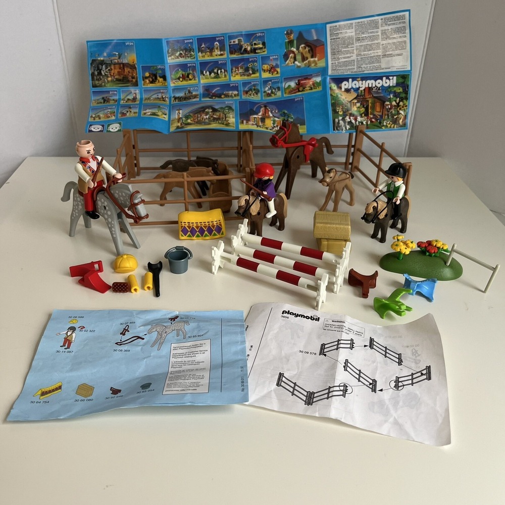 Playmobil Horse Paddock Show Jumping 3856 Foals & Corral Figures Plus EXTRAS